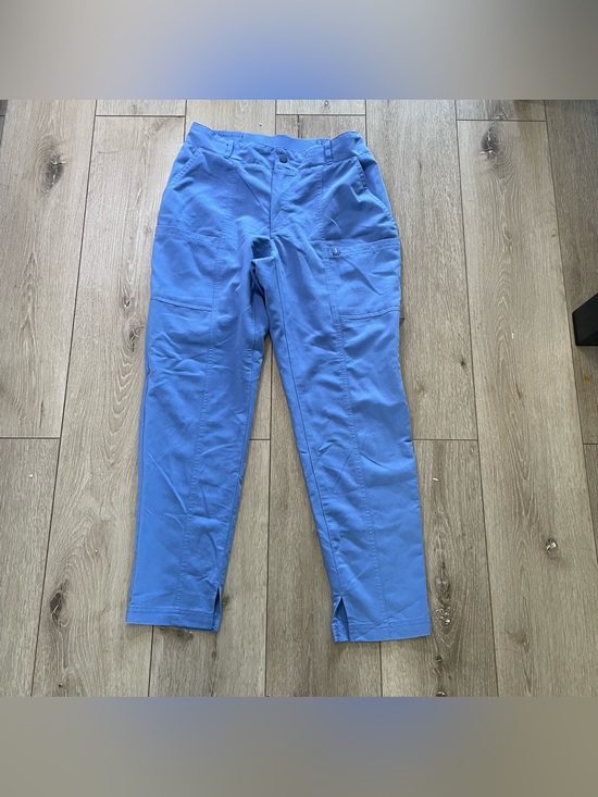 Jaanuu Pants - Jaanuu Petite Small Cobalt Blue Cargo Scrub Pants - multi pockets